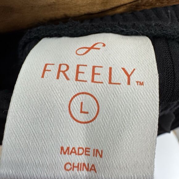 Freely black Ribbed joggers with pockets‎ Drawstring women L - Picture 7 of 9